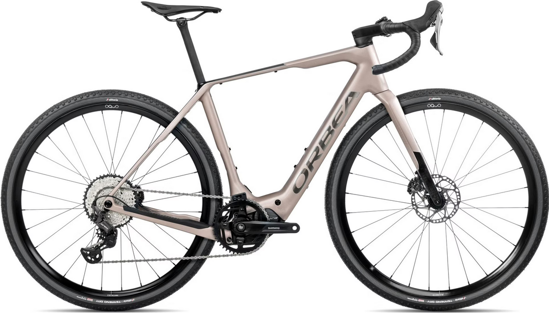 Bicicleta eléctrica de Gravel Orbea Denna M20 Shimano GRX 12V 420 Wh 700 mm Beige Níquel 2025