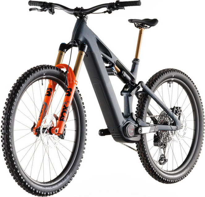 Bicicleta eléctrica de montaña con suspensión total Cube Stereo Hybrid One77 HPC SLT 800 Sram 12V 800 Wh Bosch 100 Nm 29''/27.5'' Azul Galaxy 2026