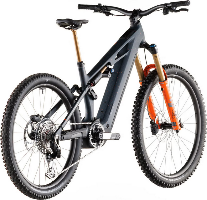 Bicicleta eléctrica de montaña con suspensión total Cube Stereo Hybrid One77 HPC SLT 800 Sram 12V 800 Wh Bosch 100 Nm 29''/27.5'' Azul Galaxy 2026