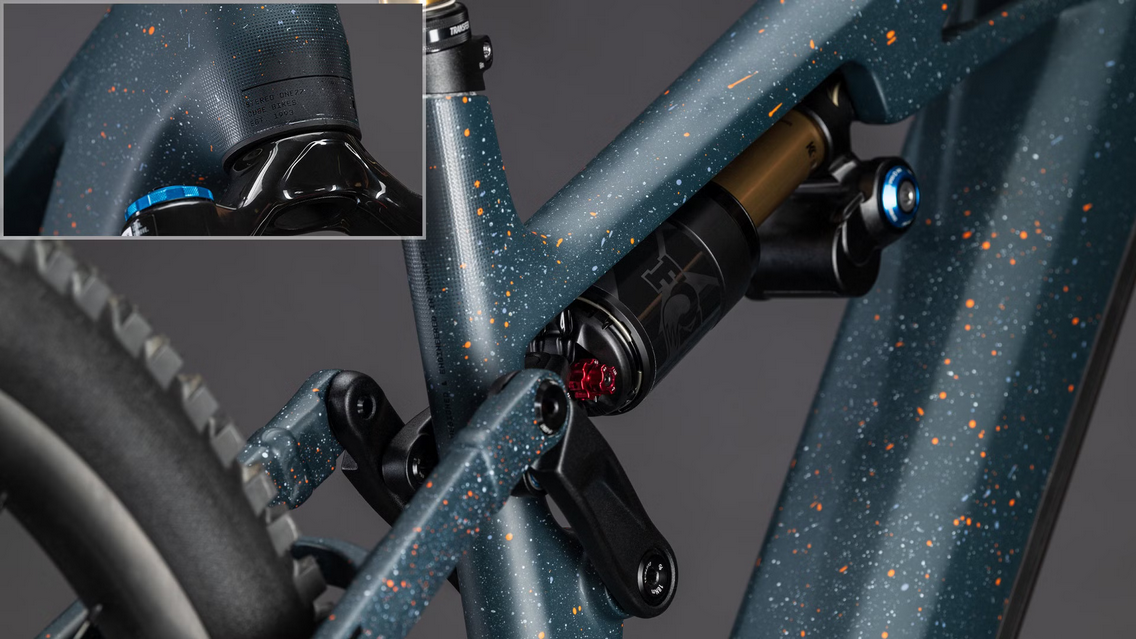 Bicicleta eléctrica de montaña con suspensión total Cube Stereo Hybrid One77 HPC SLT 800 Sram 12V 800 Wh Bosch 100 Nm 29''/27.5'' Azul Galaxy 2026