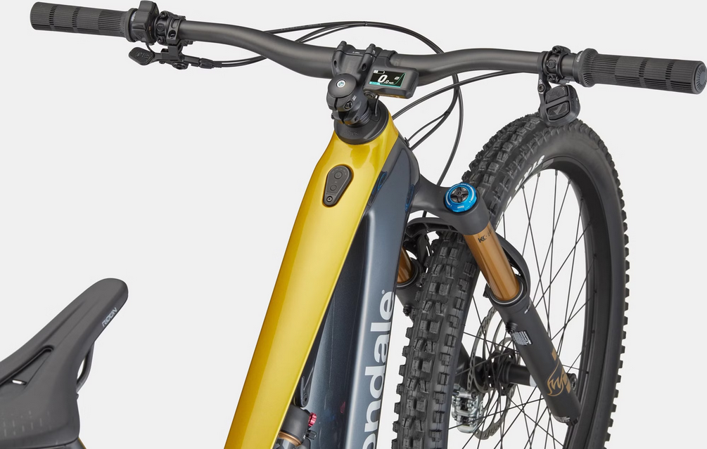 BTT Eléctrica Doble Suspensión Cannondale Moterra SL 1 12V 600Wh Shimano 85Nm MX (29/27.5'') Azul/Amarillo 2026