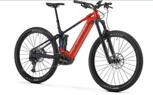 VTT Électrique Tout-Suspendu Mondraker Chaser R 12V 750Wh Bosch 100 Nm 29'' Rouge Bleu