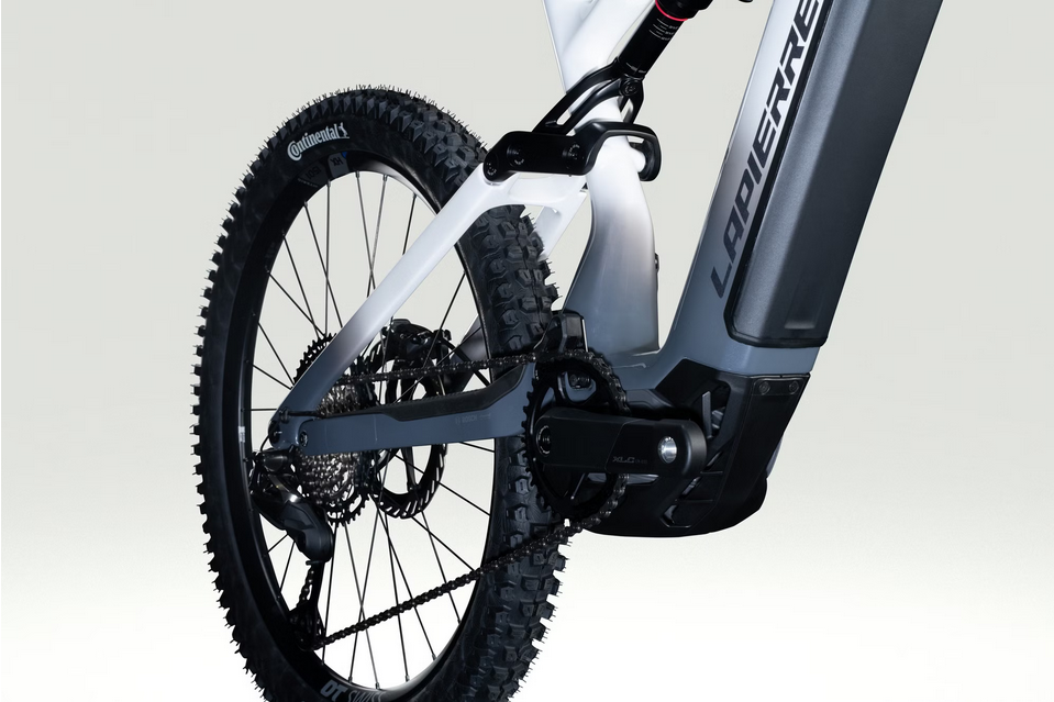 VTT Électrique Tout-Suspendu Lapierre Overvolt AM CF 10.8 12V 800Wh Bosch 100 Nm MX (29/27.5'') Blanc/Gris2026
